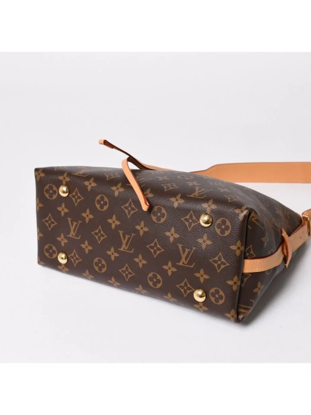 Louis Vuitton Carryall NM PM Bag Monogram Brown Leather Vachetta Gold